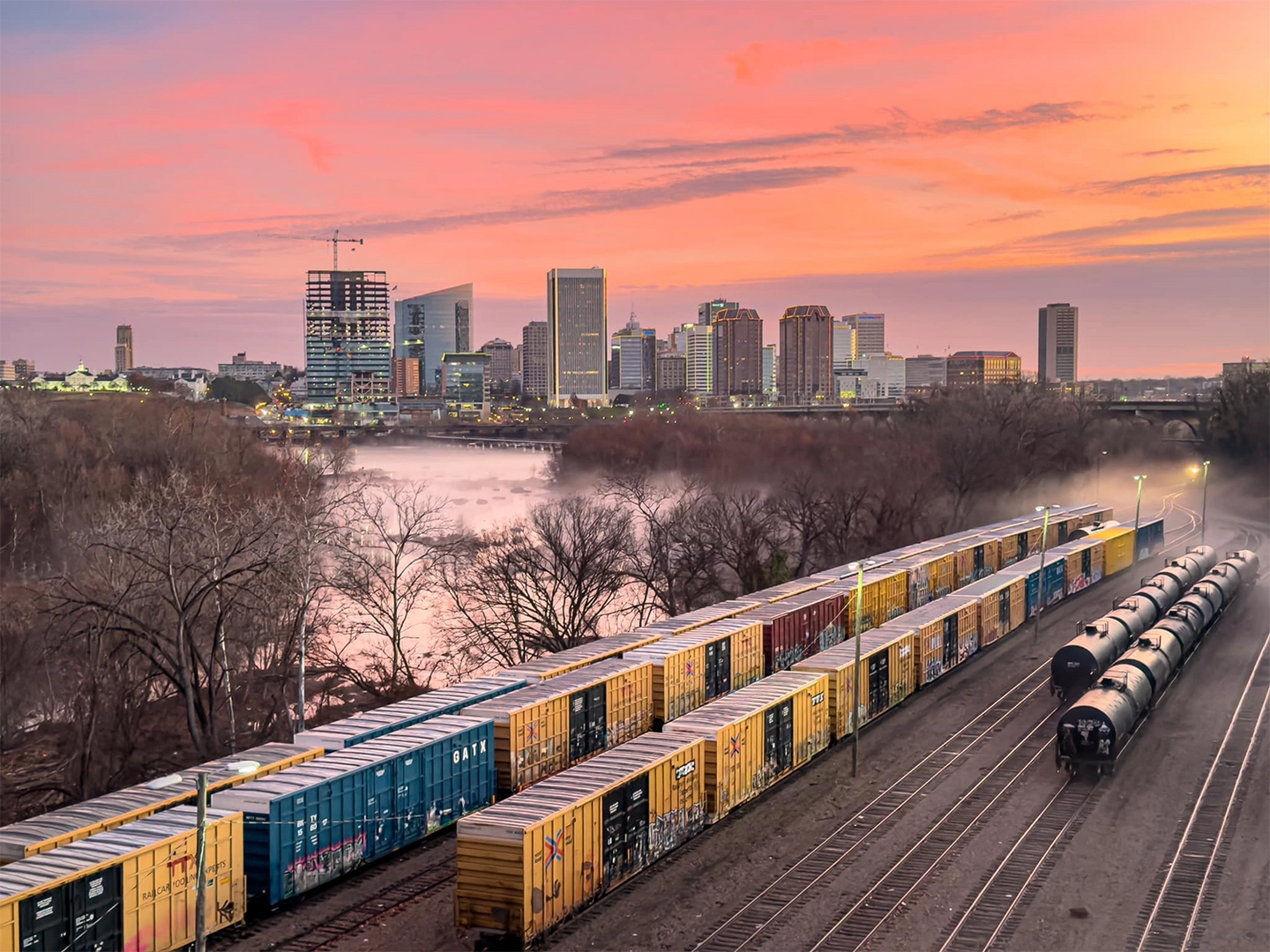 Boxcars Along the James